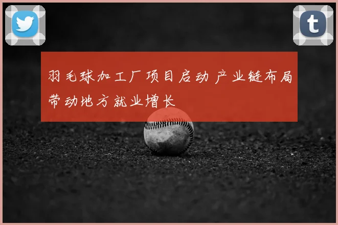 羽毛球加工厂项目启动 产业链布局带动地方就业增长